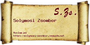 Solymosi Zsombor névjegykártya